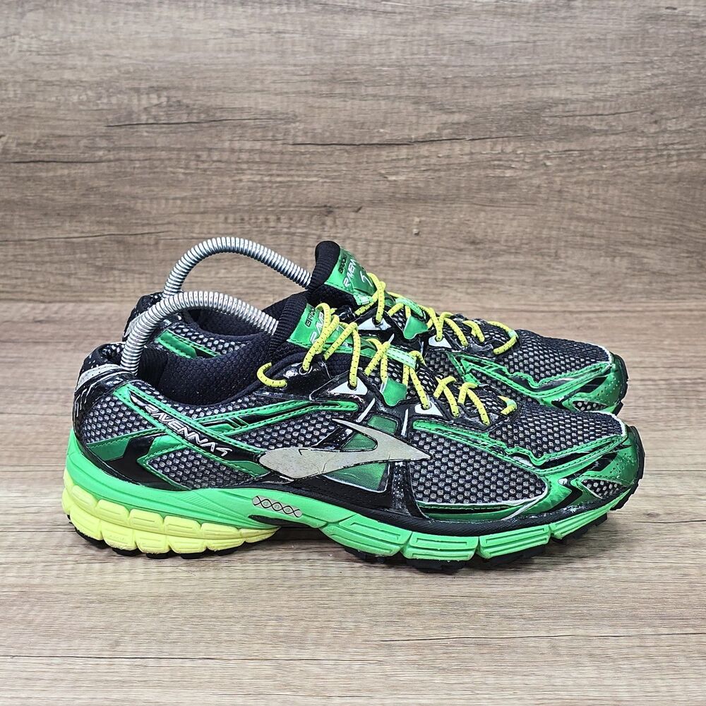 Brooks Ravenna 4 Men's Sz 8.5 D Green Black Running Shoes (1101311D876) READ DES